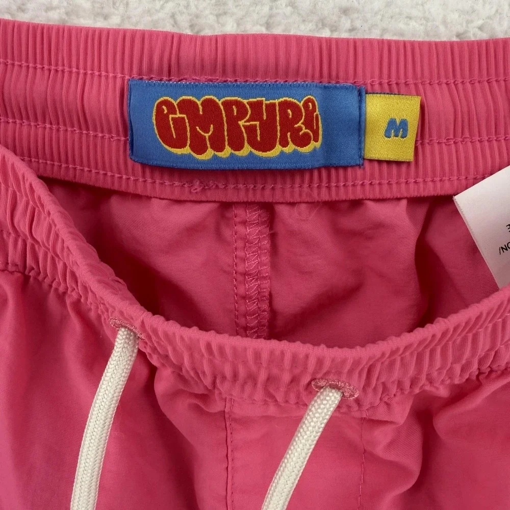 Empyre Swim Shorts‎ Mens Medium Pink Nylon Trunks Elastic Waist Quick Dry Beach